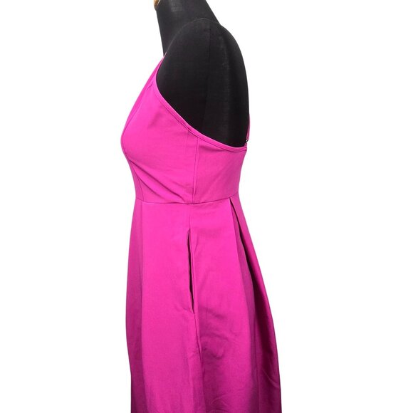 New Elia-Cher Pink Women's Deep V Neck Adjustable Spaghetti Straps Dress Size S - Picture 4 of 9